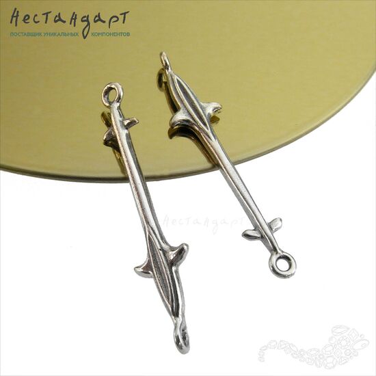 Коннектор Knightly Lily Silver Plated 33 мм, изображение 3