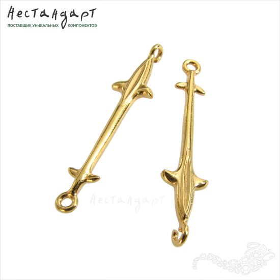 Коннектор Knightly Lily Gold Plated 33 мм, изображение 3