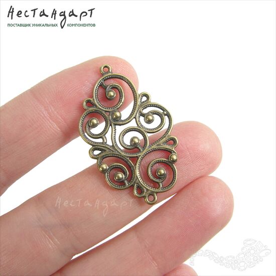 Коннектор Nuvola Antico Patina Bronze 35х21 мм, изображение 2