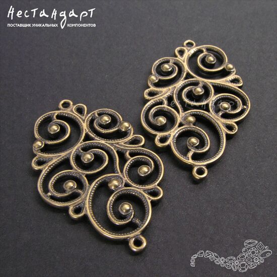 Коннектор Nuvola Antico Patina Bronze 35х21 мм, изображение 3