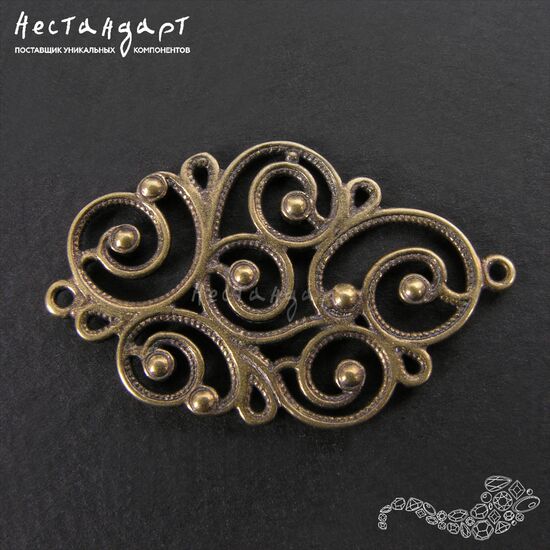 Коннектор Nuvola Antico Patina Bronze 35х21 мм, изображение 5