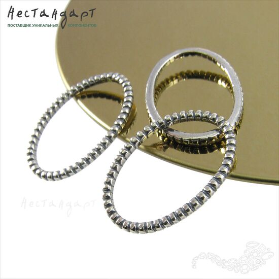 Коннектор-кольцо Member Silver Plated 20х15 мм