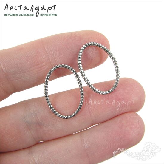 Коннектор-кольцо Member Silver Plated 20х15 мм, изображение 2