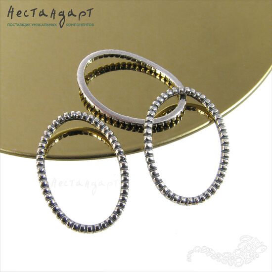 Коннектор-кольцо Member Silver Plated 20х15 мм, изображение 4