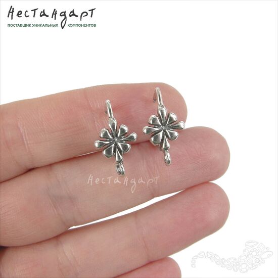 Швензы Camomile Silver Plated 17x8 мм (пара), изображение 2