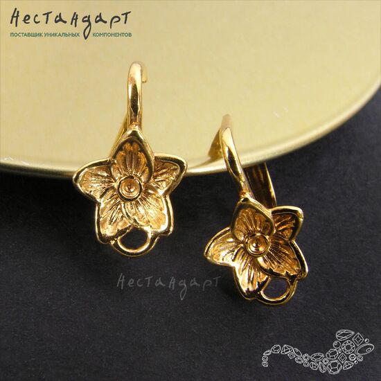 Швензы Starlet Gold Plated 16x9 мм (пара), изображение 2