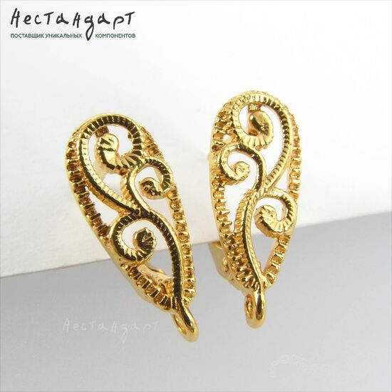 Швензы Arabesque Gold Plated 18x7 мм (пара)