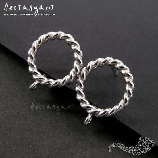 Швензы Circlet Rhodium Plated 14 мм (пара)