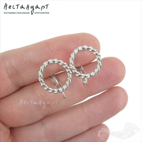 Швензы Circlet Rhodium Plated 14 мм (пара), изображение 2