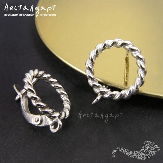 Швензы Circlet Rhodium Plated 14 мм (пара), изображение 3