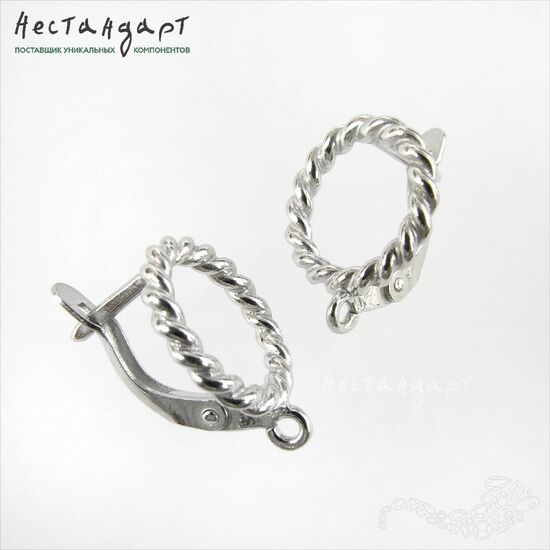 Швензы Circlet Rhodium Plated 14 мм (пара), изображение 5