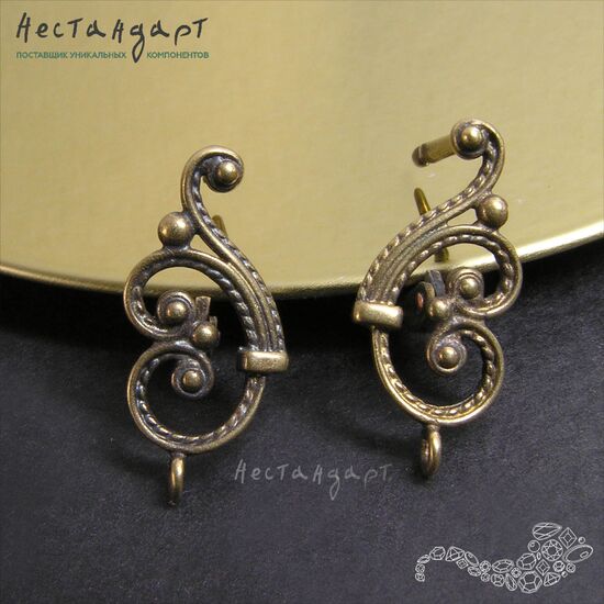 Швензы Symphony Patina Bronze 20х9 мм (пара)