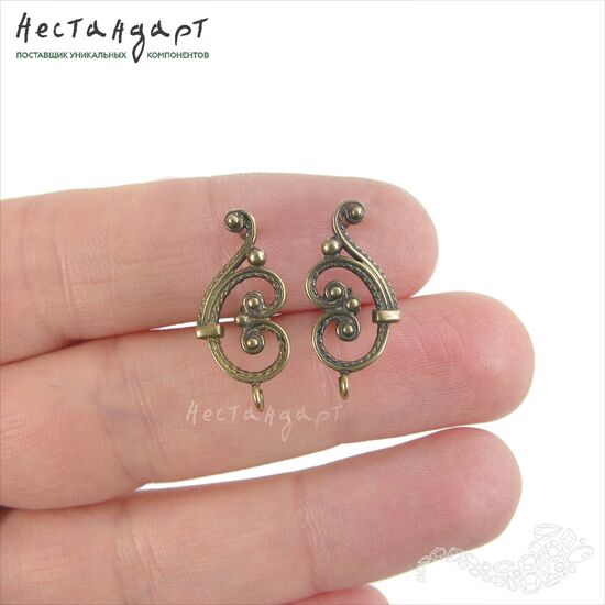 Швензы Symphony Patina Bronze 20х9 мм (пара), изображение 2