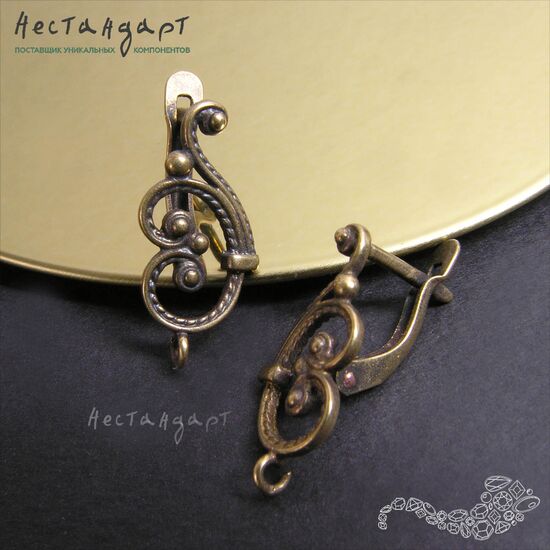 Швензы Symphony Patina Bronze 20х9 мм (пара), изображение 3