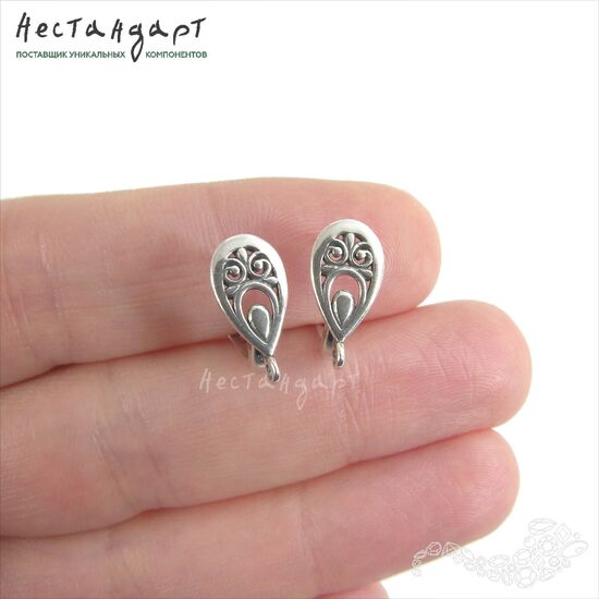 Швензы Paon Sterling Silver 14x7 мм (пара), изображение 2