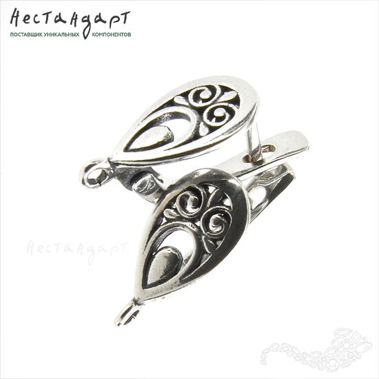 Швензы Paon Sterling Silver 14x7 мм (пара), изображение 4