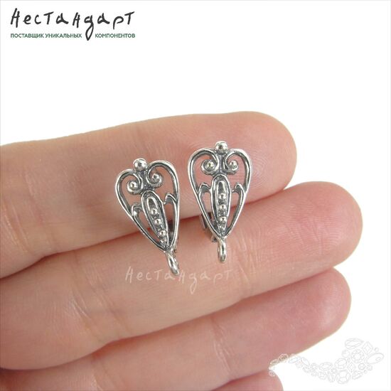 Швензы Summer Motif Silver Plated 16х9 мм (пара), изображение 2