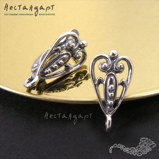 Швензы Summer Motif Silver Plated 16х9 мм (пара), изображение 3