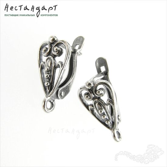 Швензы Summer Motif Silver Plated 16х9 мм (пара), изображение 4