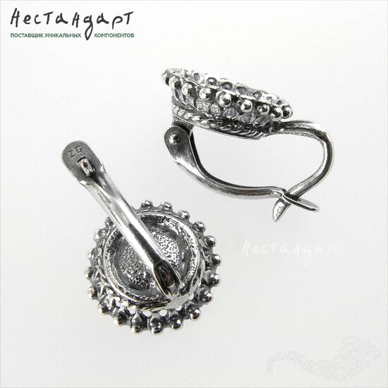 Швензы с сеттингом Tiara Silver Plated 19 мм (пара), изображение 5