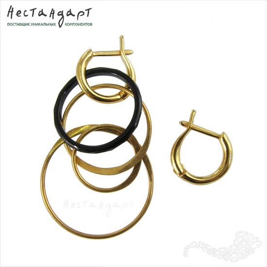 Швензы Bagel Gold Plated 14 мм (пара), изображение 2