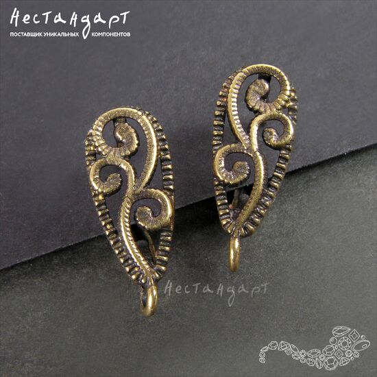 Швензы Arabesque Patina Bronze 18 мм (пара), изображение 3