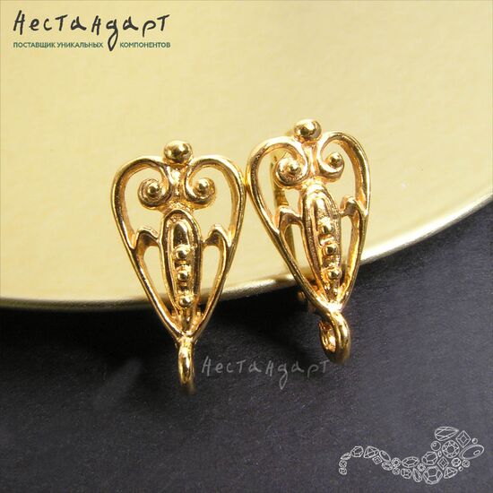 Швензы Summer Motif Gold Plated 16х9 мм (пара)