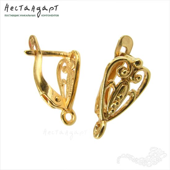 Швензы Summer Motif Gold Plated 16х9 мм (пара), изображение 2