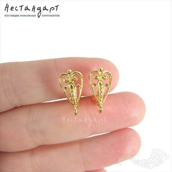 Швензы Summer Motif Gold Plated 16х9 мм (пара), изображение 3