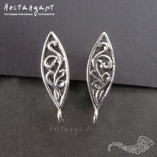 Швензы Ramage Sterling Silver 16x5 мм (пара), изображение 2