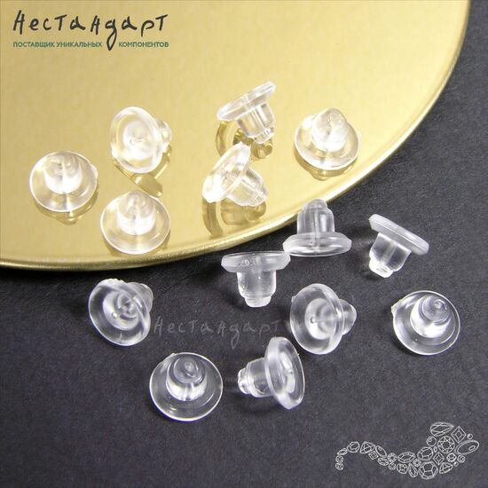 Стопперы-заглушки для пусет Coin 6x5 мм (20 шт.), изображение 2