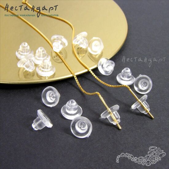 Стопперы-заглушки для пусет Coin 6x5 мм (20 шт.), изображение 3