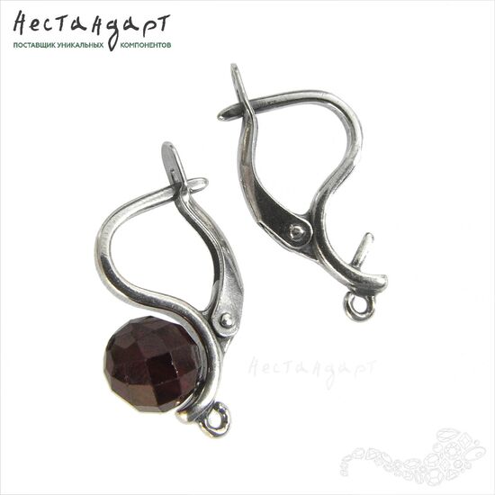 Швензы со штифтом Pipit Silver Plated 17x2 мм (пара)