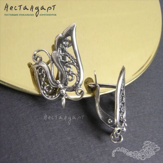 Швензы Magnolia Silver Plated 20x14 (пара), изображение 4