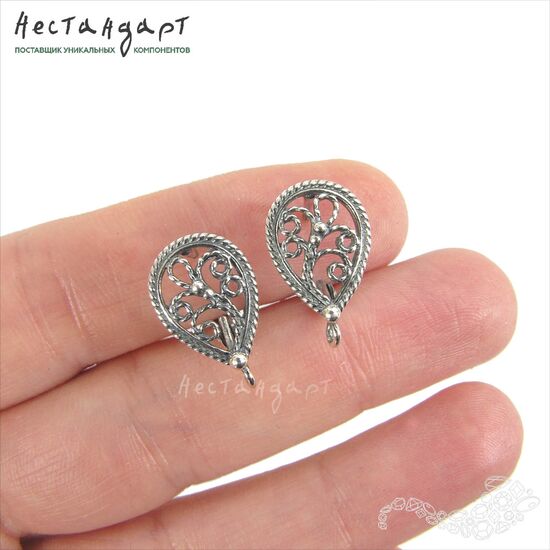 Швензы Autumn Silver Plated 17x10 мм (пара), изображение 2