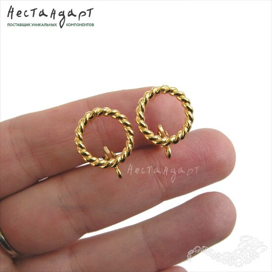 Швензы Circlet Gold Plated 14 мм (пара), изображение 2