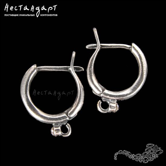 Швензы Crystal Bagel Silver Plated 18 мм (пара), изображение 4