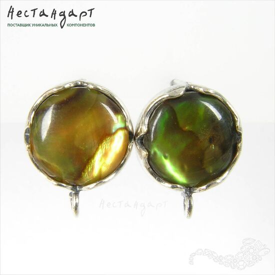 Швензы Solar со вставкой Heliotis Silver Plated 15 мм (пара)