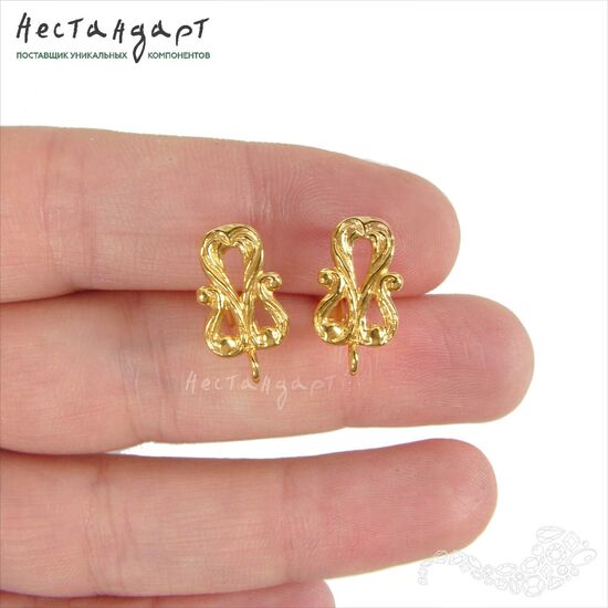 Швензы Ornament Gold Plated 16х8 мм (пара), изображение 3