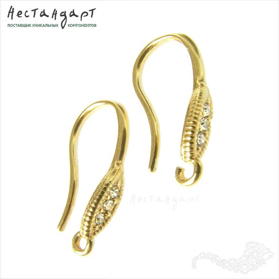 Швензы-близуры Crystal Blizur Gold Plated 19 мм (пара)