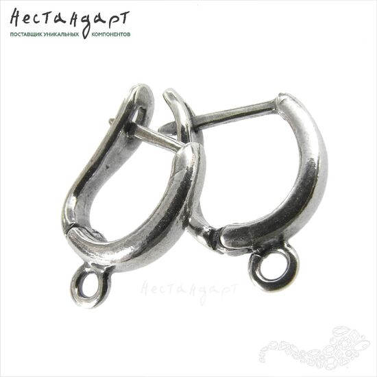 Швензы Fashionable Style Silver Plated 14х11 мм (пара)