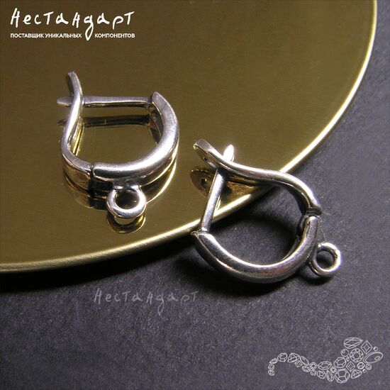 Швензы Fashionable Style Silver Plated 14х11 мм (пара), изображение 2