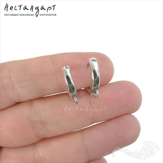 Швензы Fashionable Style Silver Plated 14х11 мм (пара), изображение 3