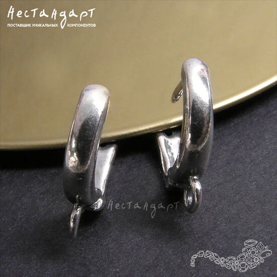 Швензы Fashionable Style Silver Plated 14х11 мм (пара), изображение 4