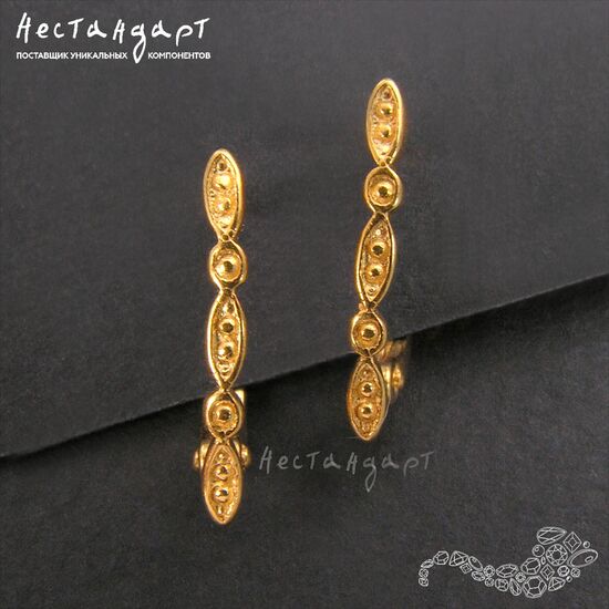 Швензы Monisto Vermeil Sterling Silver 16х2 мм (пара)