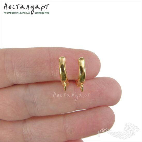 Швензы Fashionable Style Gold Plated 18х12 мм (пара), изображение 3
