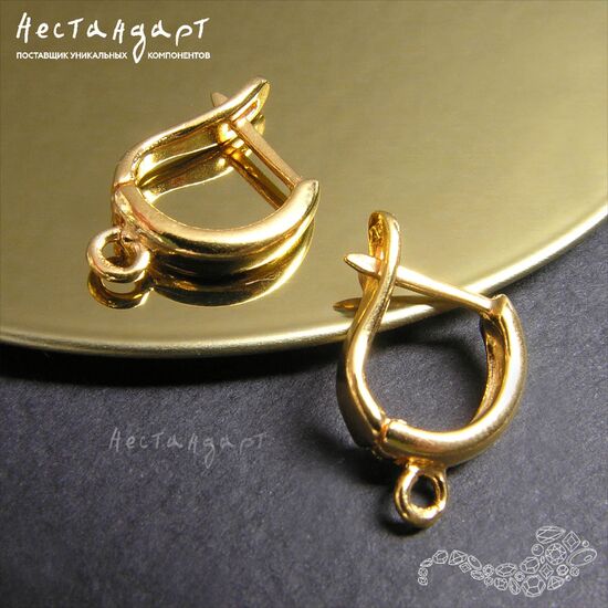 Швензы Fashionable Style Gold Plated 18х12 мм (пара), изображение 4