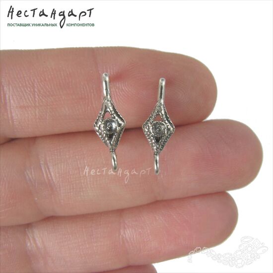 Швензы Vintage Silver Plated 16 мм (пара), изображение 2