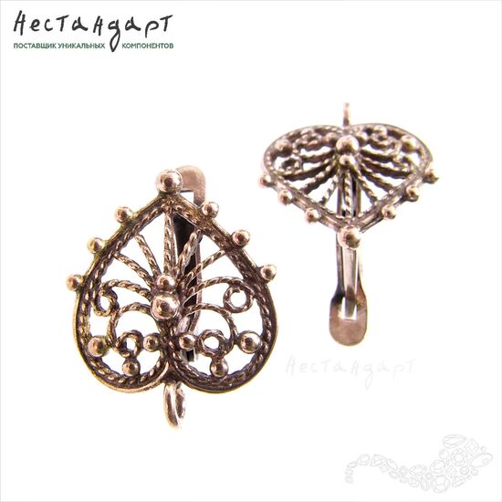 Швензы Peacock Patina Copper 17х14 мм (пара)