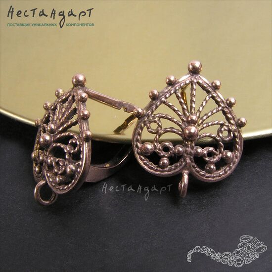 Швензы Peacock Patina Copper 17х14 мм (пара), изображение 3